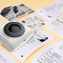 Pocket Printer BT Wireless Printer Portable Thermal Printer 300dpi for Photo Picture Receipt Memo Note Label Sticker Compatible with Android iOS Windows Mac