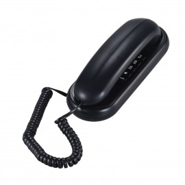 Portable Corded Telephone Phone Pause/ Redial/ Flash Wall Mountable Base Handset for House Home Call Center Office Company Hotel