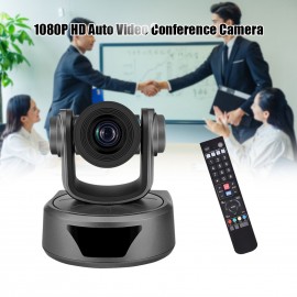 Video Conference Camera 3X Optional Zoom Cam Webcam Full HD 1080P Supported 95 Degree Wide Viewing Auto Focus with USB2.0 Remote Control for Business Meetings Rooms Recording Training