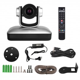 HD Video Conference Cam Conference Camera Full HD 1080P 3X Optical Zoom 95 Degree Wide Viewing with 2.0 USB Web Cable Remote Control for Business Live Meeting Recording Training