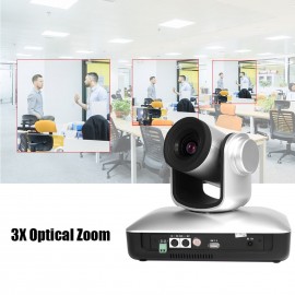 HD Video Conference Cam Conference Camera Full HD 1080P 3X Optical Zoom 95 Degree Wide Viewing with 2.0 USB Web Cable Remote Control for Business Live Meeting Recording Training