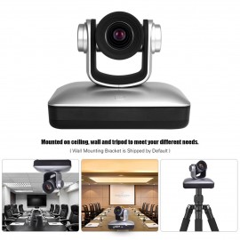 HD Video Conference Cam Conference Camera Full HD 1080P 3X Optical Zoom 95 Degree Wide Viewing with 2.0 USB Web Cable Remote Control for Business Live Meeting Recording Training