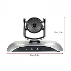 1080P HD Video Conference Camera 3X Optical Zoom Wide Angle Webcam Supported H.264 Hard Compression 355° Rotation Plug & Play with Remote Control for Video Meetings Training Teaching